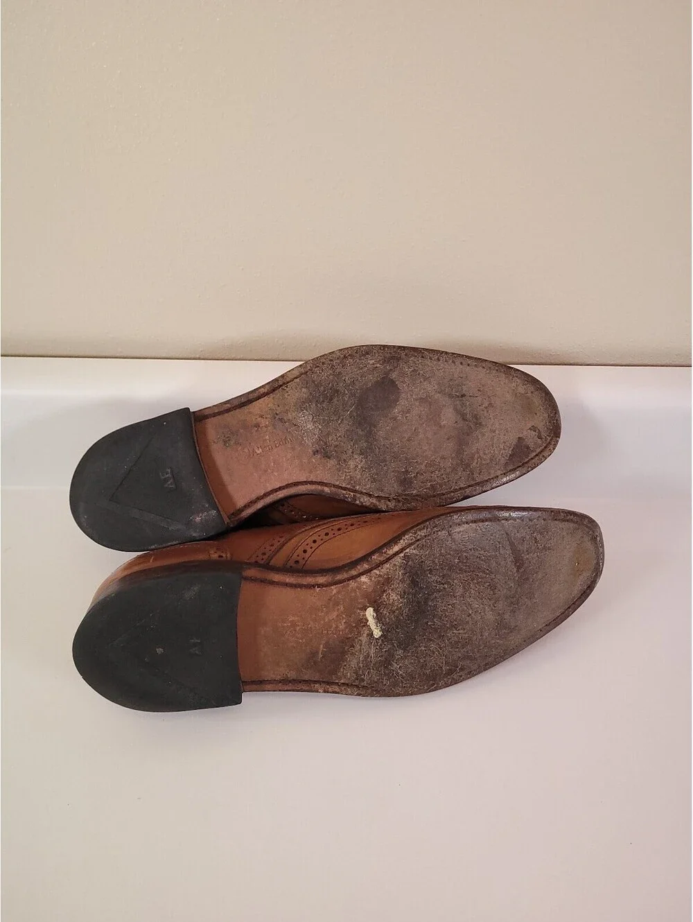 Allen edmonds madison park brown brogue derby shoes 10.5 d
